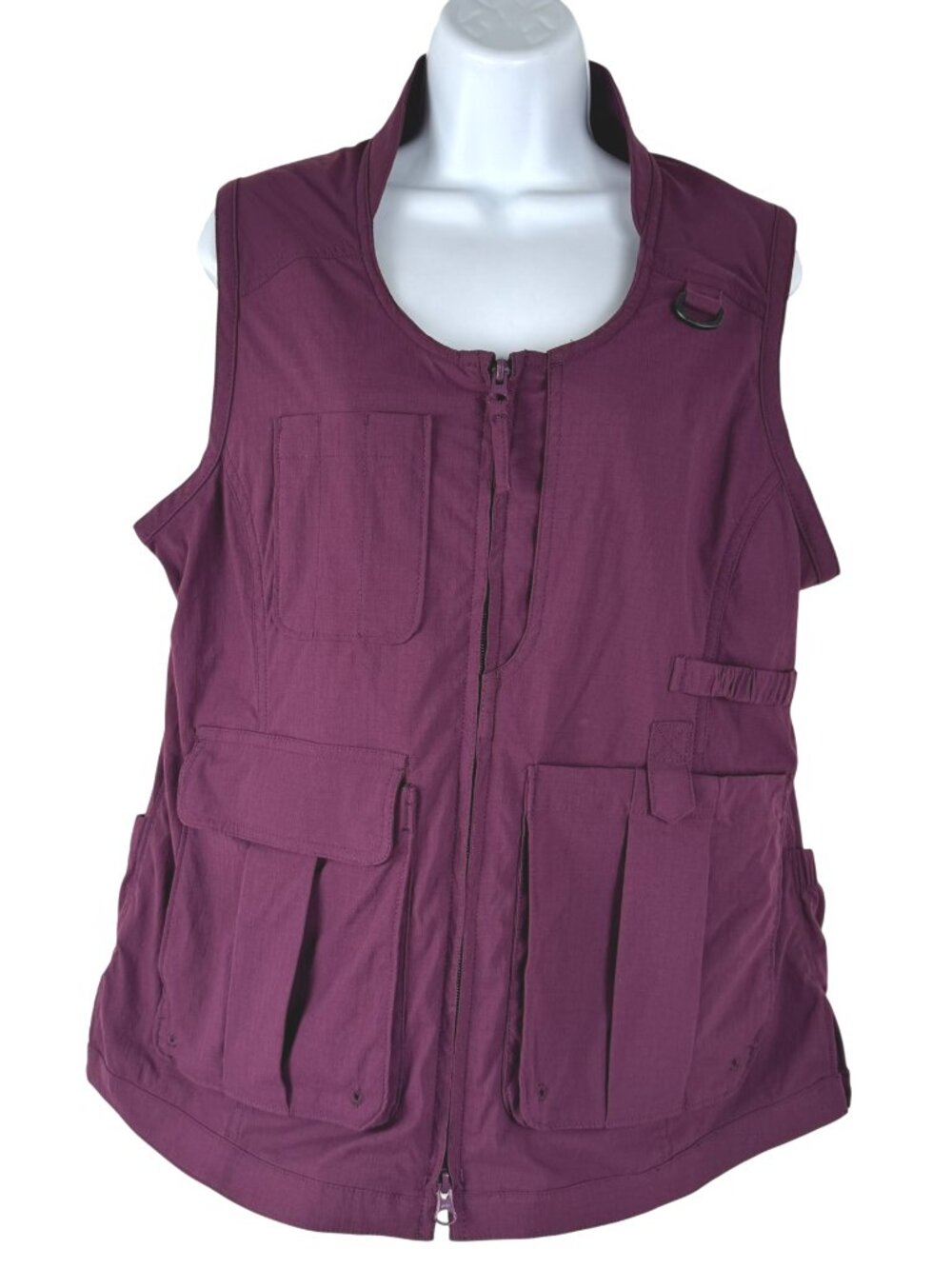 Duluth Heirloom Gardening Vest Womens Medium Plum Burgundy Ripstop CJ-2431
